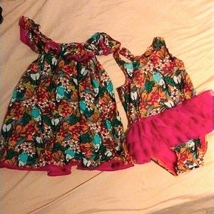 Cat and jack toddler girl swimsuit set